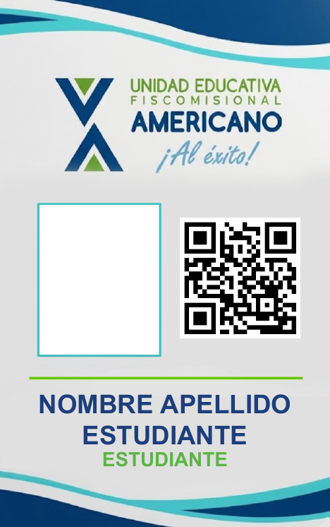 Carné de la Unidad Educativa Fiscomisional Americano